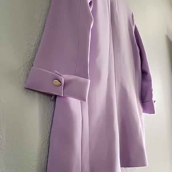 Spring Lilac Lavendar Open Blazer Long Casual Modest Church Wear Size Medium - Picture 13 of 15